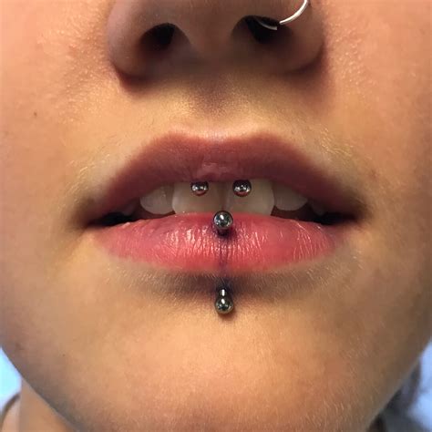 vertical labret lip piercing|vertical labret piercing healing time.